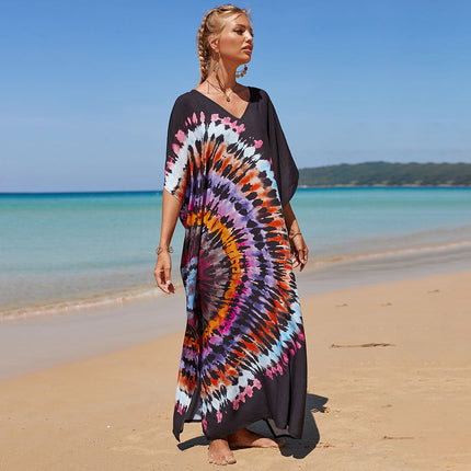 Bohemian Beach Robe ¨C Sexy Loose-Fit Bikini Cover-Up, Vacation Sun Protection Kimono