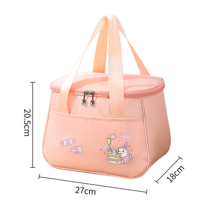 Cute lunch bag, lunch box bag waterproof, student lunch bag, cartoon picnic camping thermal insulation bag