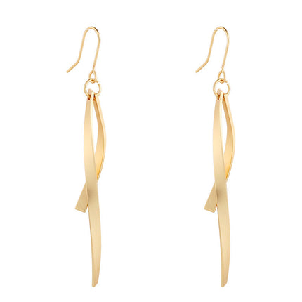 Gold Earrings for Women Hypoallergenic Leverback Drop Dangle Earrings Trendy 14K Gold Plated Twisted Spiral Teardrop Rhombus Heart Dangle Earring for Women Dainty Fashion Jewelry Gifts