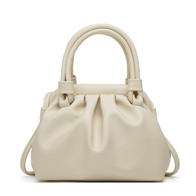 Top handle small purse, small tote purse with crossbody strap, Versatile pleated stylish underarm bag - Dashing Nova