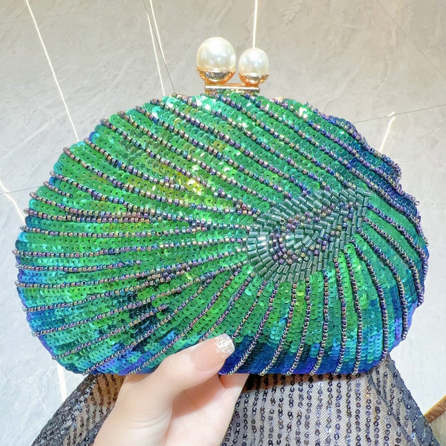 Elegant Retro Craft Beaded Evening Bag – Stylish Clutch Purse for Prom, Party, and Special Occasions – Perfect Prom Bags Clutches with Sparkling Beadwork - Dashing Nova