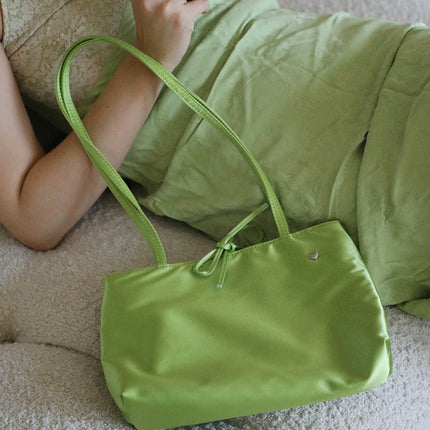 Minimalist design tote purse, solid color large capacity tote bag versatile commuter, portable shoulder bag
