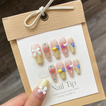 1022- Handmade press on nails fake nails removable