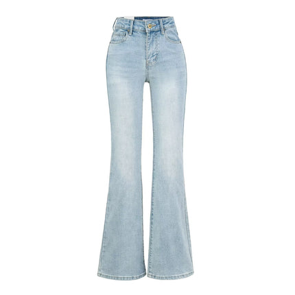 Women's Light Blue High Waist Slim Fit Bootcut Jeans