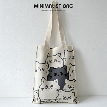 Quirky Knit Shoulder Bag – Novelty Large Tote, Commuter-Friendly Animal Purse