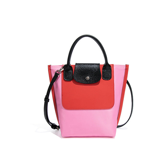 Elegant Nylon Color Matching Tote Bag - Large-Capacity Shoulder Bag, High-End Texture Fashion Handbag for Women, Versatile Crossbody Style - Dashing Nova