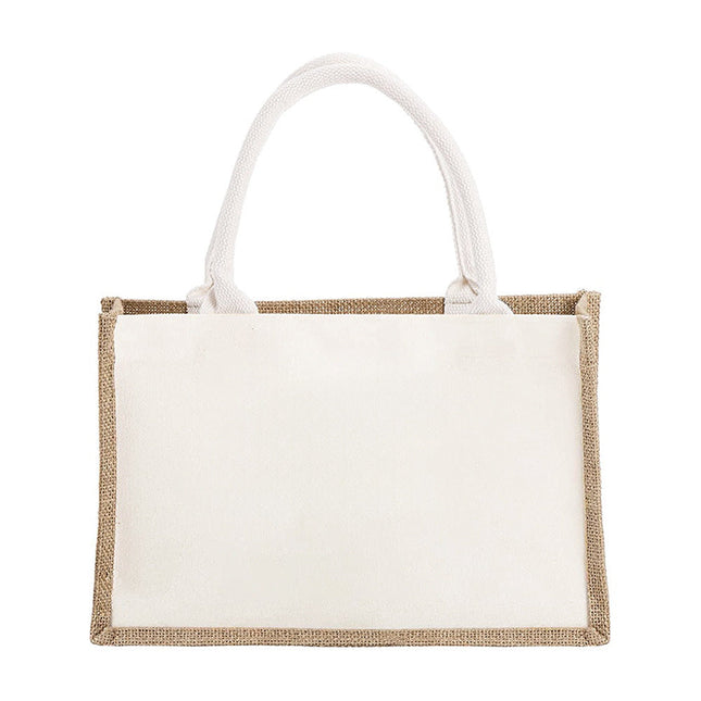 Cotton and linen canvas tote bag, printed letter tote bag, portable light handbag, gift shopping bag - Dashing Nova