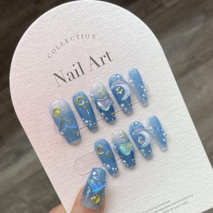 1022- Handmade press on nails fake nails removable