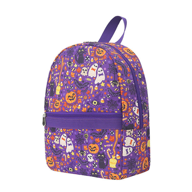 Pumpkin witch pattern digital print backpack, waterproof nylon backpack purse, student backpack purse, Dashing Nova
