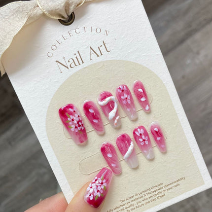 1022- Handmade press on nails fake nails removable