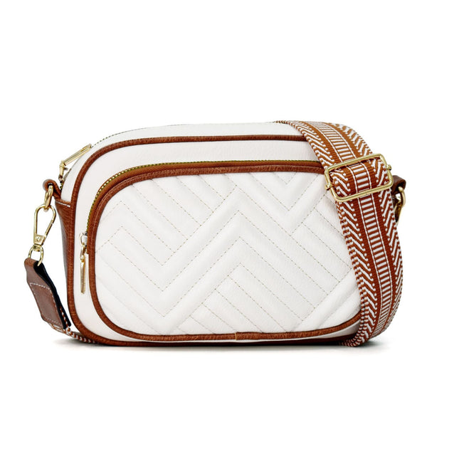 Embroidered Crossbody Bag, Vintage Ribbon Shoulder Bag, Small Crossbody Square Bag, Small Crossbody Purse for Women Triple Zip - Dashing Nova