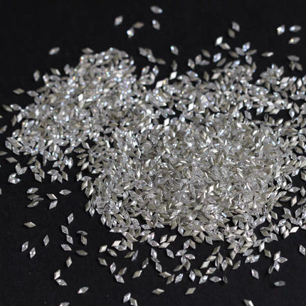 1061 Mini 1.5 * 3 rhombus zircon nail diamond, small flat bottom micro zirconium horse eye nail jewelry for press on nails