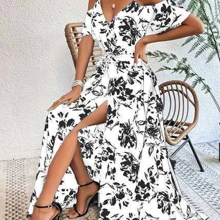 Floral Asymmetrical Maxi Dress