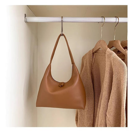 Simple versatile hobo bag for women, hand soft leather hobo bag, retro shoulder armpit bag