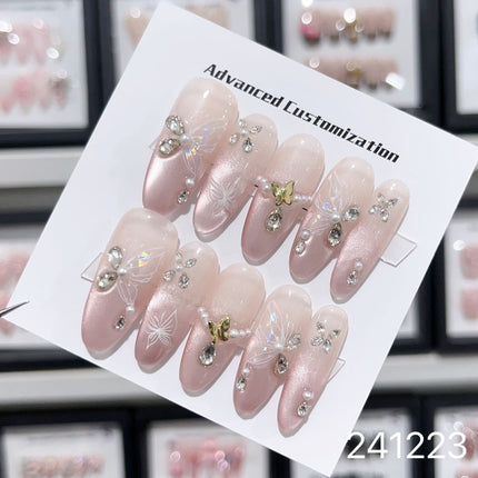 1029- Handmade press on nails fake nails removable