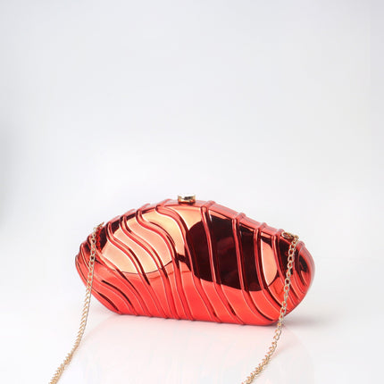 Acrylic Striped Minimalist Chain Banquet Bag, Evening Purse, Evening Bags for Women Formal