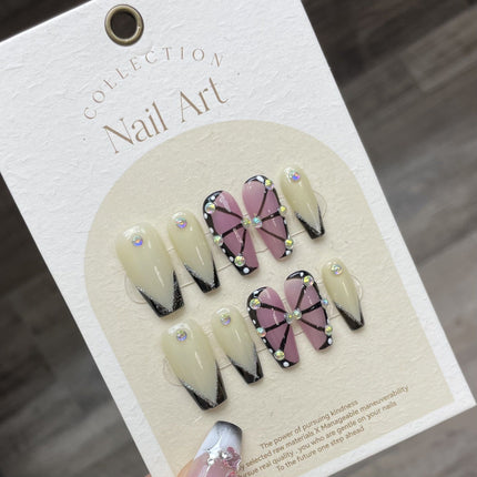 1022- Handmade press on nails fake nails removable