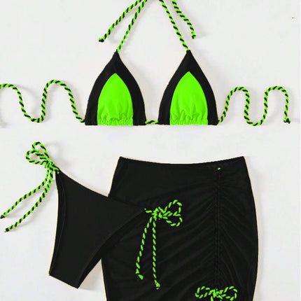 3 Piece Bikini Swimsuit Women's Split Swimsuit Bikini