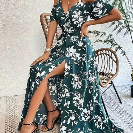 Floral Asymmetrical Maxi Dress