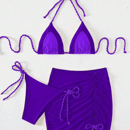 3 Piece Bikini Swimsuit Women's Split Swimsuit Bikini
