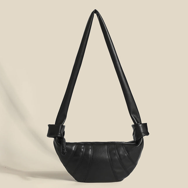 Women small crossbody design bag, women's autumn and winter fashion women's bag, croissant texture shoulder bag, crossbody armpit bag - Dashing Nova