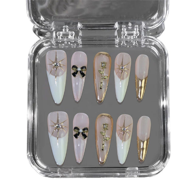 0946- Handmade press on nails fake nails removable - Dashing Nova