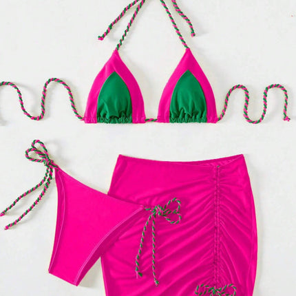 3 Piece Bikini Swimsuit Women's Split Swimsuit Bikini