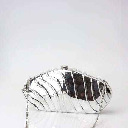 Acrylic Striped Minimalist Chain Banquet Bag, Evening Purse, Evening Bags for Women Formal