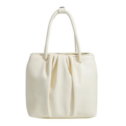 Square pleated versatile bag, bag women's fashion women's tote bag, portable casual shoulder bag