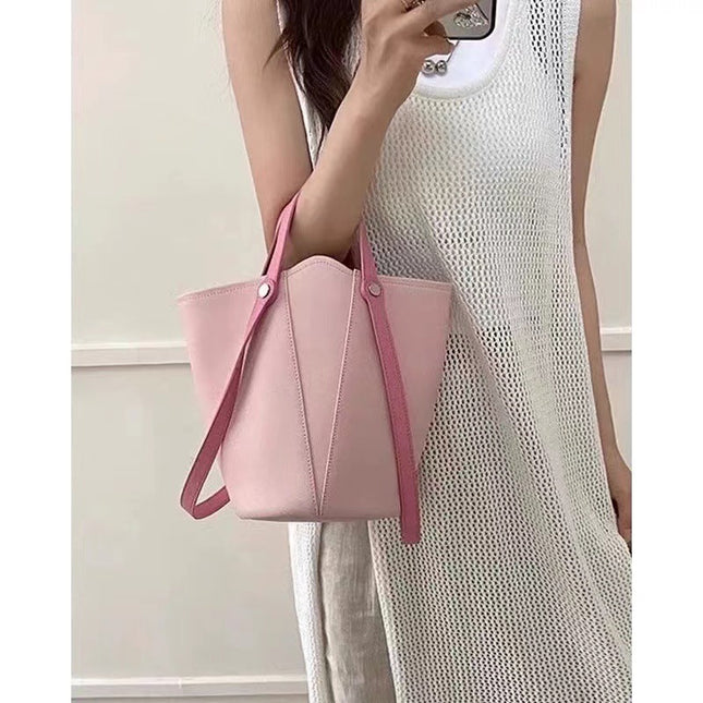Fashion shoulder bucket bag, women pink small tote bag, women shoulder hobo tote purse - Dashing Nova