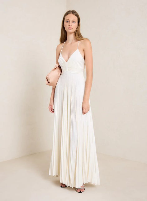 Pleated Tie-Strap Slip Dress - Dashing Nova