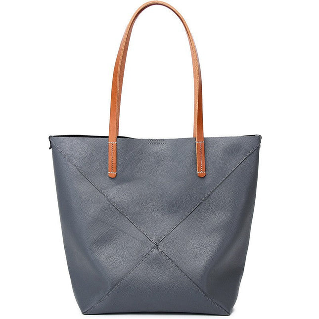 Elegant Genuine Leather Shoulder Bag - Stylish Folding Geometric Bucket Bag & Large Capacity Tote for Women hobo - Dashing Nova