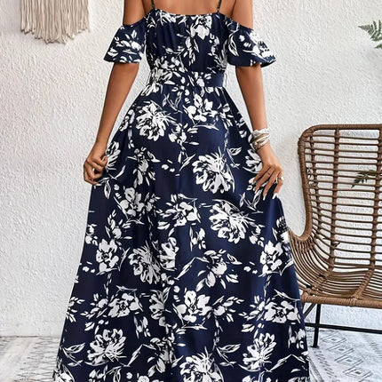 Floral Asymmetrical Maxi Dress