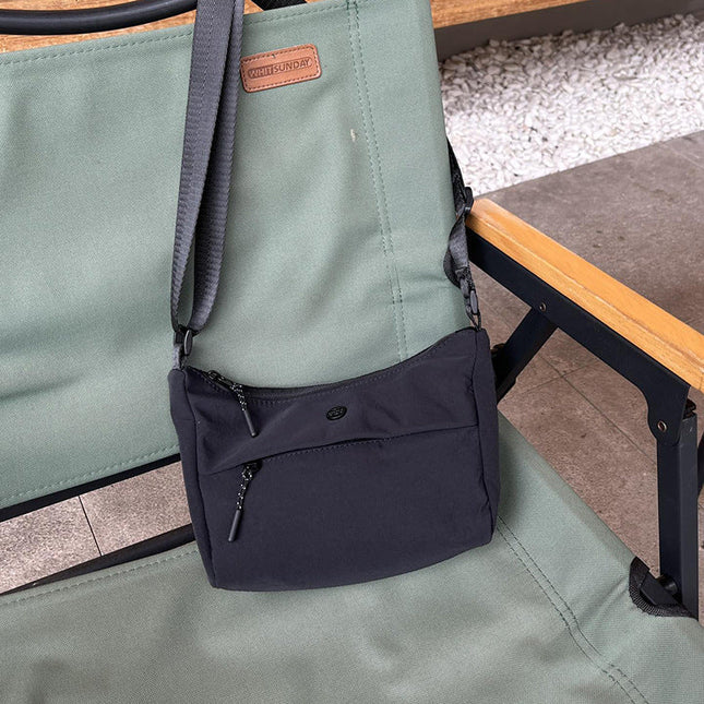 Small Casual Bag Women, Casual Simple Crossbody Bag, Nylon Wide Shoulder Strap Daily Commuter Shoulder Bag - Dashing Nova