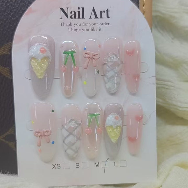 0958- Handmade press on nails fake nails removable - Dashing Nova