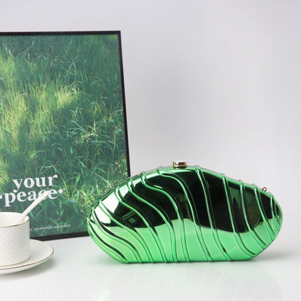 Acrylic Striped Minimalist Chain Banquet Bag, Evening Purse, Evening Bags for Women Formal