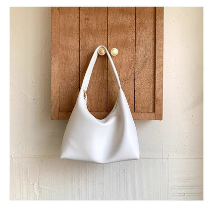 Simple versatile hobo bag for women, hand soft leather hobo bag, retro shoulder armpit bag