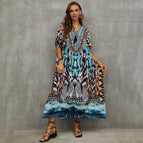 23-Blue orange snake pattern / one size fits all