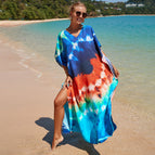 22-Blue orange smudge / one size fits all