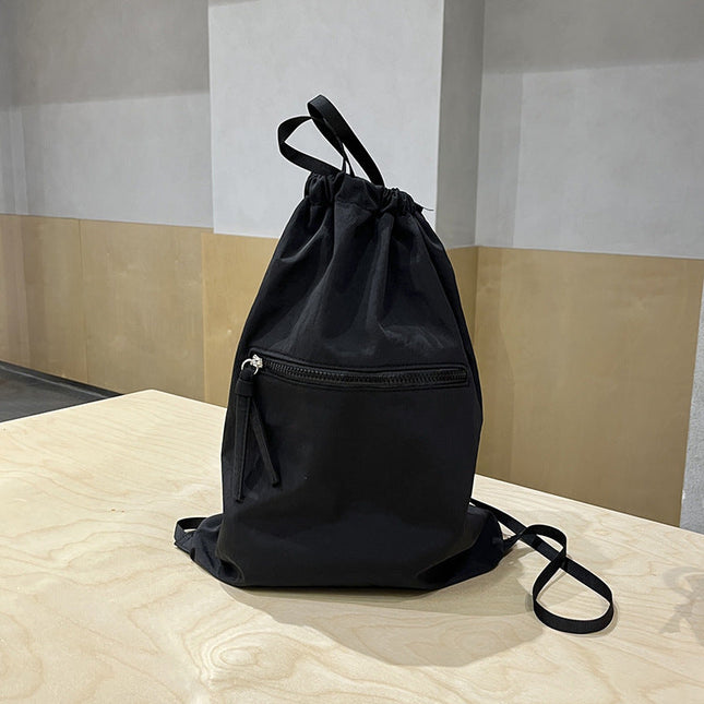 Casual bag women's summer large capacity bundle bucket bag, drawstring fabric backpack unisex, nylon backpack purse lightweight - Dashing Nova