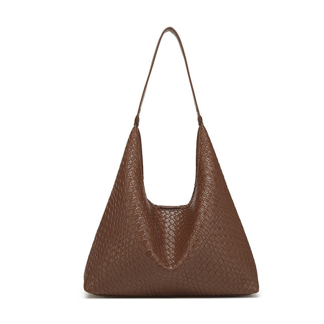 Soft leather woven hobo bag for women, tote bag for women, casual large capacity handheld shoulder bag, shoulder hobo purse - Dashing Nova