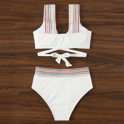 Women's Sexy Bikini Swimsuit Two Piece with Straps Beach Swimwear
