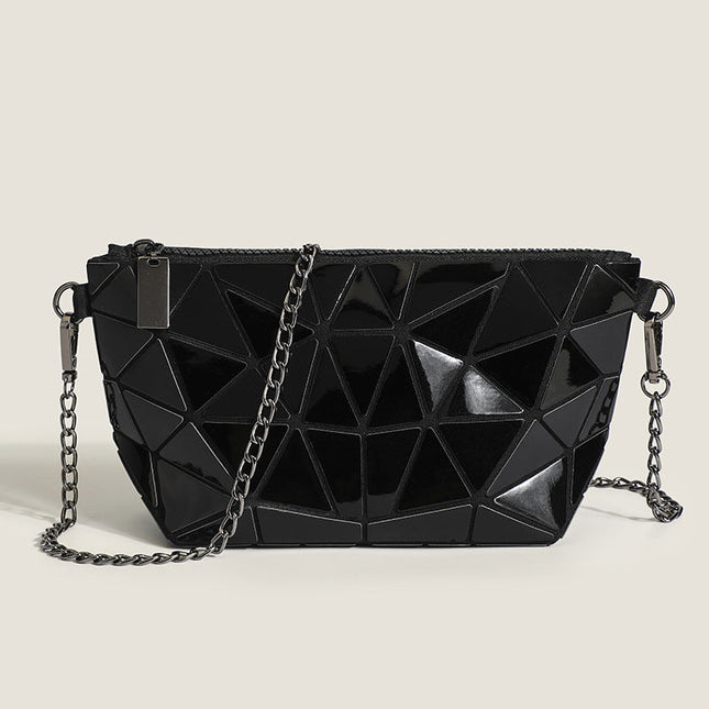 Geometric mini diamond crossbody bag, luminous laser shoulder Crossbody bag, chain bag small, fashionable versatile small purse - Dashing Nova
