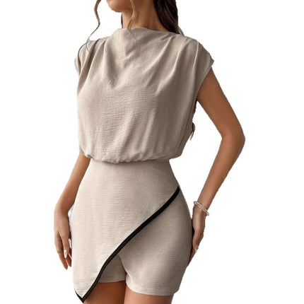 Fashion Women's Sleeveless Solid Short Jumpsuit – Minimalist Romper