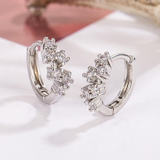Geometric Zircon Circle Ear Cuff - Dashing Nova