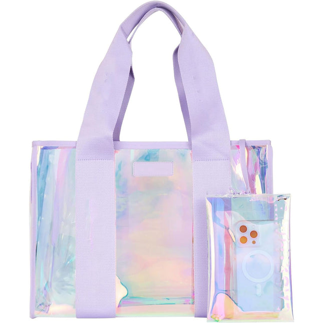 Transparent ladies tote bag large capacity colorful, beach bag waterproof swimming bag, waterproof mobile phone bag storage bag, clear bag for stadium events - Dashing Nova