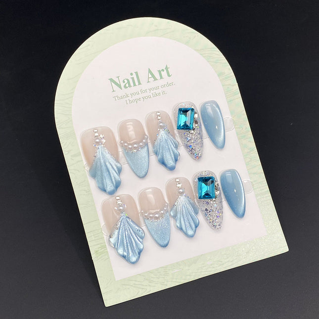 0944- Handmade press on nails fake nails removable - Dashing Nova