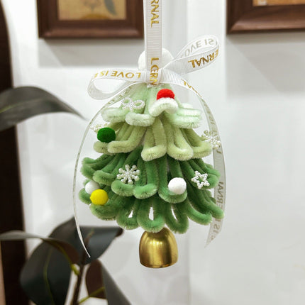 Christmas tree twist stick DIY handmade wind chime car hanging door hanging decoration pendant shopping mall activities