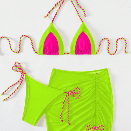 3 Piece Bikini Swimsuit Women's Split Swimsuit Bikini