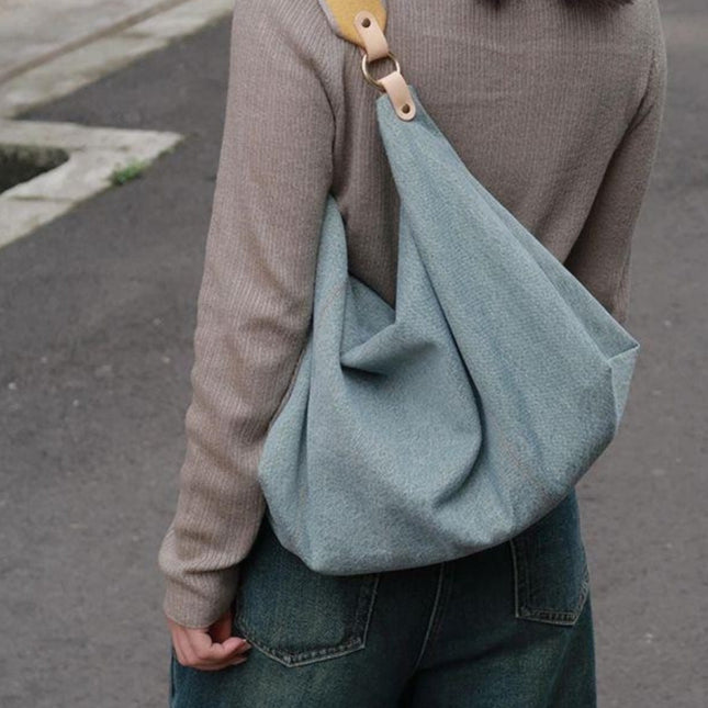 Slouchy purse, summer high capacity commuter shoulder bag, hobo bag denim, tote bag women - Dashing Nova